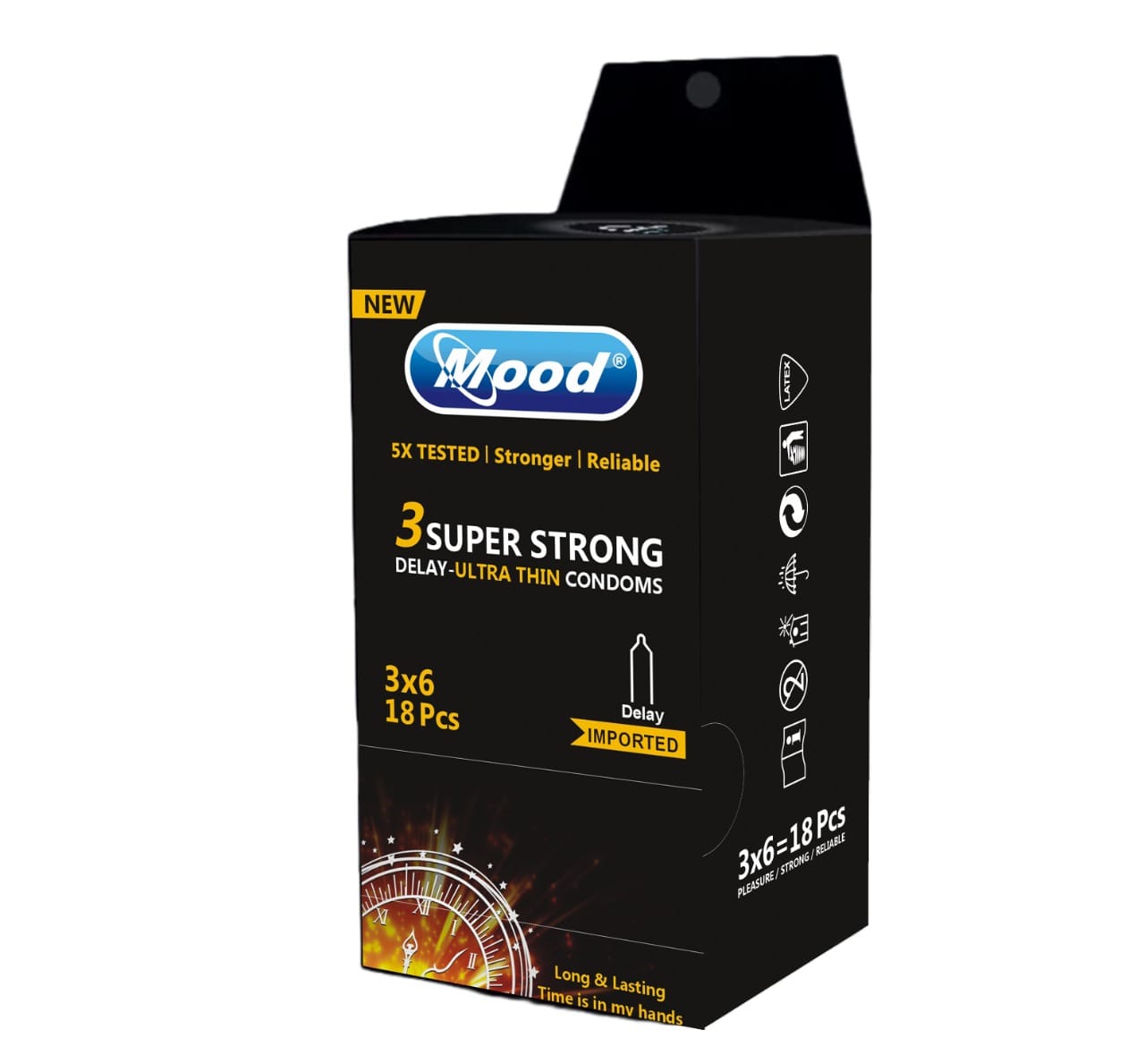 Mood delay timing ultra-thin  condom 18 pieces