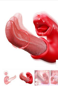 3in1 D vibrator -Rose toy with G spot clit & tongue action