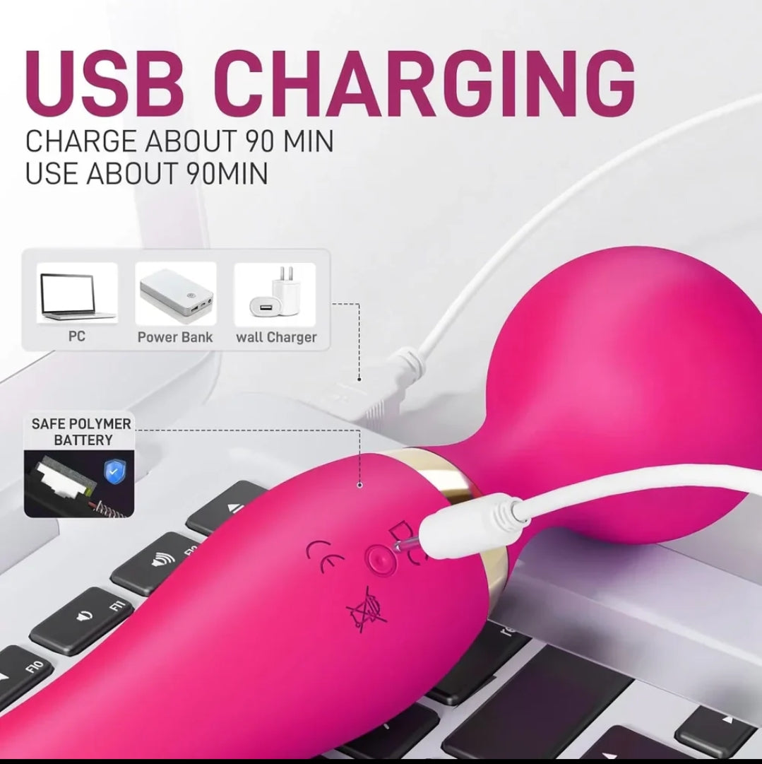 Vibrator & massage stick double ended pleasure & relaxation