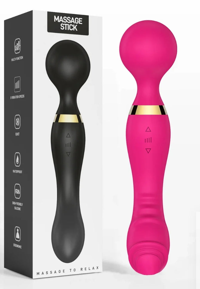 Vibrator & massage stick double ended pleasure & relaxation